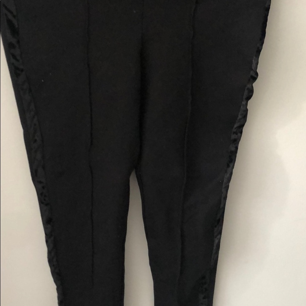 Francesca’s black pants with velvet stripe